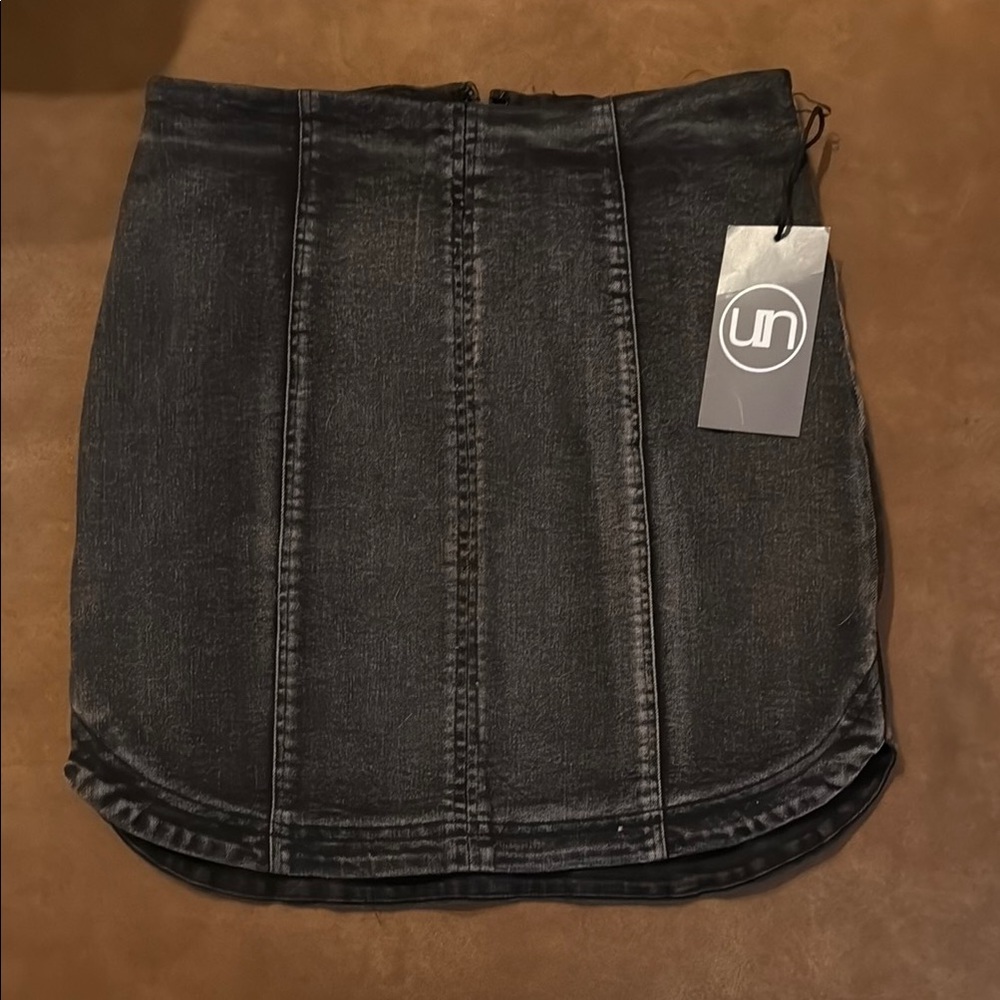 Women's Black Denim Skirt